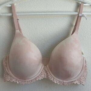 Aerie Pink Watercolor Real Sunnie Full Coverage Blossom Lace Bra